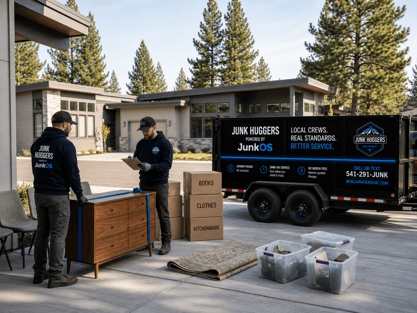 Donation pickup load handled by Junk Huggers